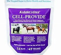 CELL PROVIDE®  - Patented Supplet® technology. Bone-Mineral, Trace-Mineral and Vitamins for Adult and Senior Pleasure Horses, Ponies and Miniatures