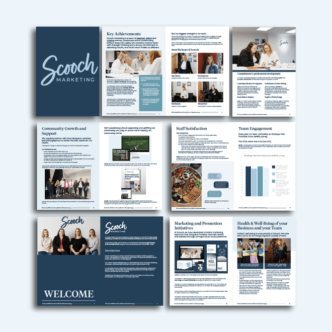 A beautifully crafted BECA Booklet, printed by Copyfast Timaru and designed by Scooch Marketing. The booklet's flawless design and print quality reflect the agency's capabilities in delivering standout marketing materials for South Canterbury businesses.