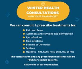 Winter Health Consultations with your Pharmacist