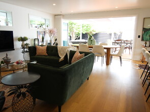 Extensive House Renovation - Looking out from Living & Dining area through to Outdoor Entertaining Area - AFTER