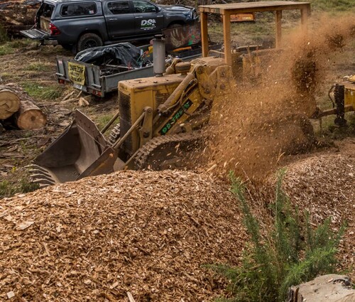Pile of fresh mulch from DS Trees