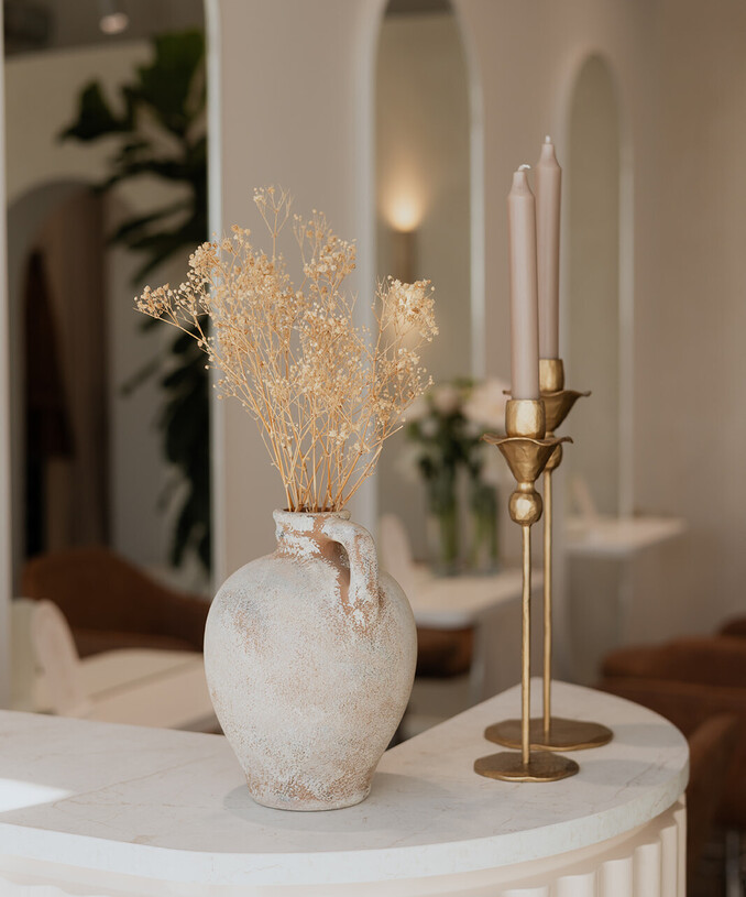 The salon reception at Wild Daisy Hair in Queenstown.