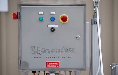 NZ Manufacturing Electrical Box with CrystechNZ logo