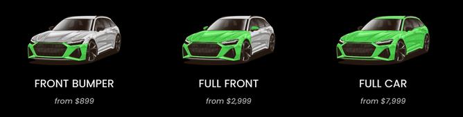 ppf coverage options at Mats Detailing