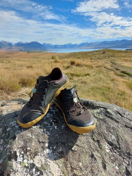 Shoes by lake in NZ