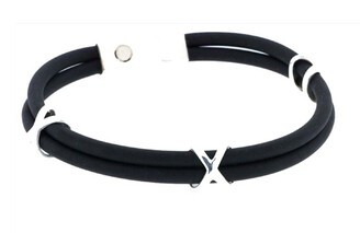 Silver PVC bracelets, New Zealand, Marc Bendall,