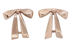 Bow earrings, Rose gold, Marc Bendall, Jewellers, Christchurch