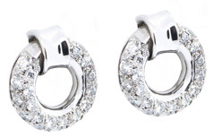 18ct white gold, diamond earrings, Marc Bendall, Jewellers, Christchurch