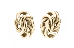 Yellow gold earrings, Marc Bendall, Jewellers, Christchurch
