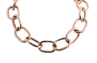 Oval large chain 9ct rose gold, Marc Bendall, jewellers, Christchurch