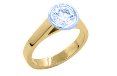Soliaire Diamond Ring 18ct Yellow Gold Marc Bendall Engagement Rings Chch