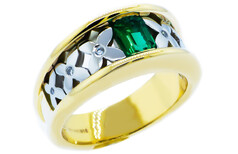 Emerald ring, gemstone rings Christchurch, Marc Bendall