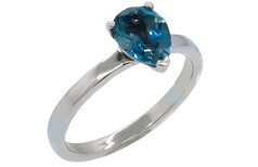 Pear shaped Aquamarine, Marc Bendall Christchurch Gemstone rings