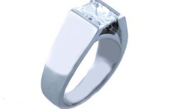 Baguette diamond set in Platinum