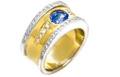 Oval sapphire dress ring  Marc Bendall christchurch