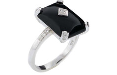 Onyx diamond ring, Marc Bendall, jewellery designer, chch