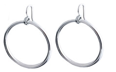 Large hoop earrings sterling silver, Marc Bendall, Christchurch Jewellers