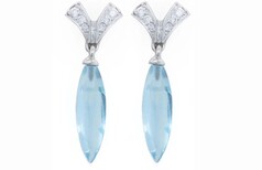 Diamond & Topaz drop earrings, Marc Bendall, Jewellers, Chch