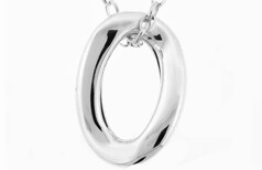 Oval Twist Pendant Sterling Silver