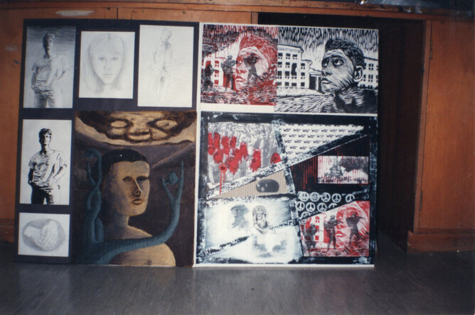 Half of my fifth form art folio – the year I did have an onsite teacher to guide me.