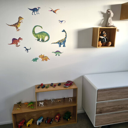 Just wanted to say thank you for the nice dinosaur decals. My son is absolutely loving it! Carlien