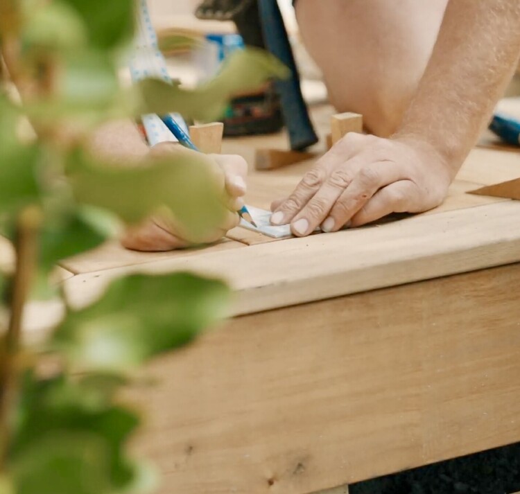 Deck building and landscape construction work in progress Nelson Tasman