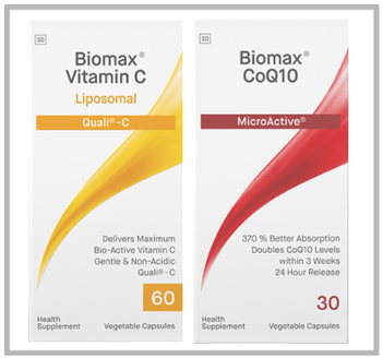 Coyne Healthcare Biomax Liposomal Vitamin C & Coyne Healthcare Biomax Co-Q-10.