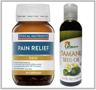 Ethical Nutrients Pain Relief & Grenera Tamanu Seed Oil.