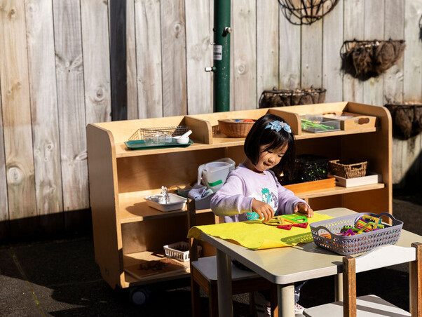 Outdoor learning area – Koru Montessori Sunnynook