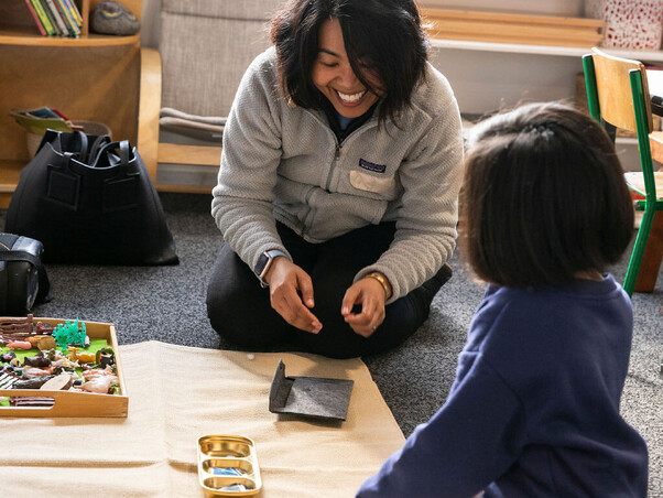 Teacher guiding learning