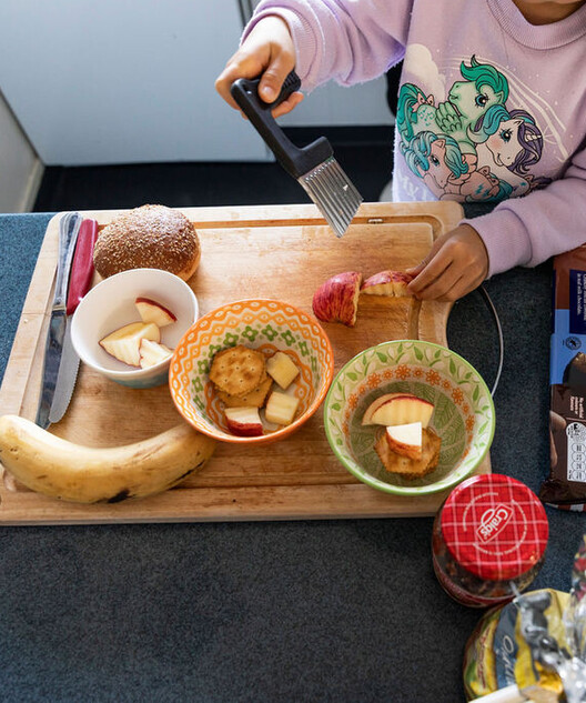 Child preparing food – Montessori practical life, Sunnynook
