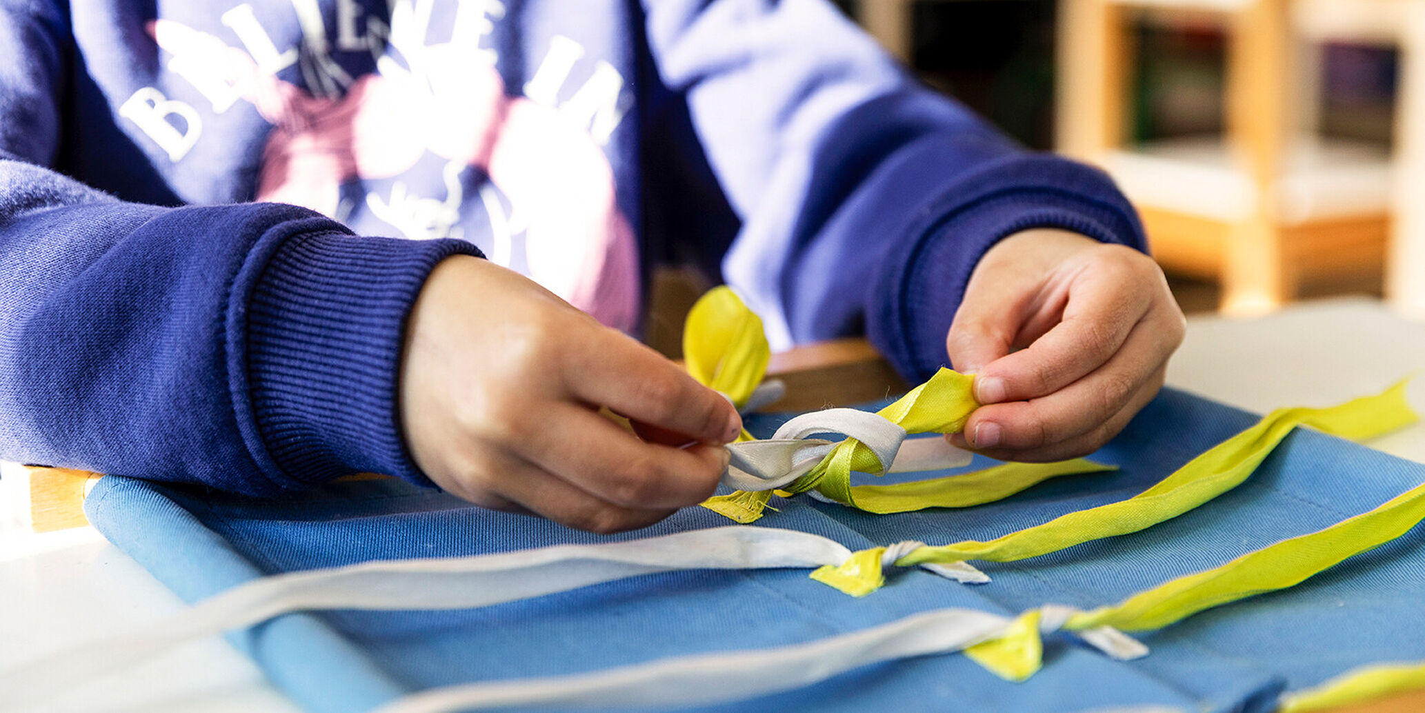 Sensorial materials encouraging coordination and focus