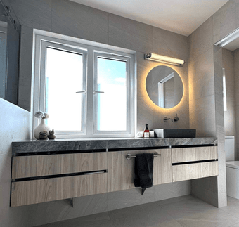 Upgrade your bathroom with a lighted mirror