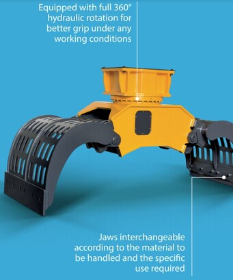 brand new Italian designed and manufactured Indeco Multi grabs. A high performance hydraulic attachment for excavators