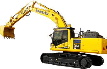 side view of Komatsu PC360-LC 36Ton excavator for hire