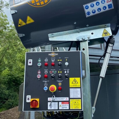 close up of the atomising nozzles on the Screenpod S45 dust cannon for dust suppression