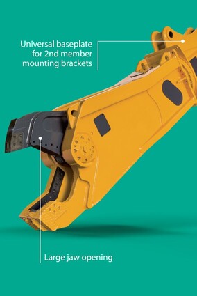 Steel shears hydraulic attachment