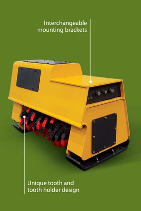 Indeco hydraulic mulching head attachment