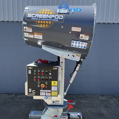 Side view of the Screenpod S45 dust cannon for dust control