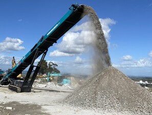 Powerscreen aggregate 65 foot stacker for hire