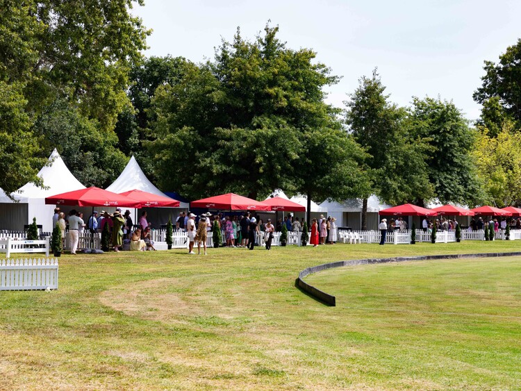 VIP marquee lounge at sports event with seating and refreshments – premium event marquee Auckland