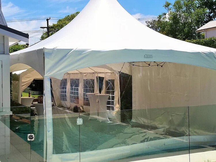 Birthday event in marquee with full accessories including heaters, furniture, and lighting – complete party tent hire Auckland