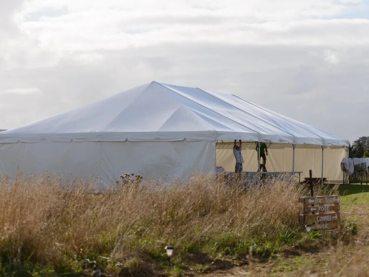 Clearspan marquee structure with no furniture – DIY event marquee package Auckland
