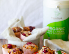 Raspberry and White Chocolate Blender Muffins