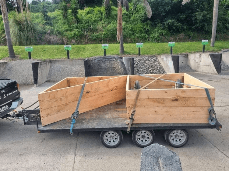 Triangle planter box and square