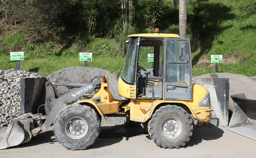 An iconic part of the scenery, the little yellow loader is as reliable a machine for Greenscapes as she was 20 years ago.