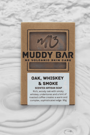 Muddy Bar Soap Oak,  Whiskey & Smoke 95gr Ba Sabonete NZ