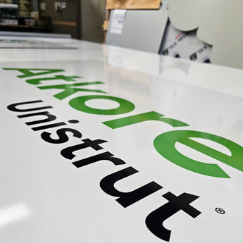 Design and printing process for Hamilton building signage