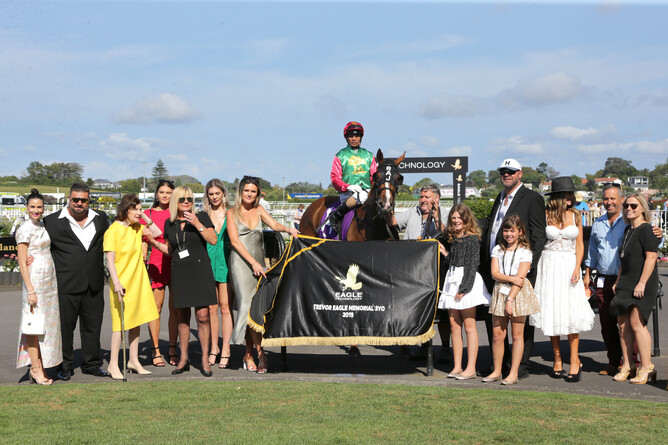 Connections with Two Illicit after her Ellerslie win. - Photo: Trish Dunell