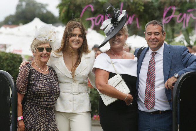 Brent Taylor with wife Cherry, his mother Faith (far left) and daughter Ella (second from left) Photo Credit: Trish Dunell